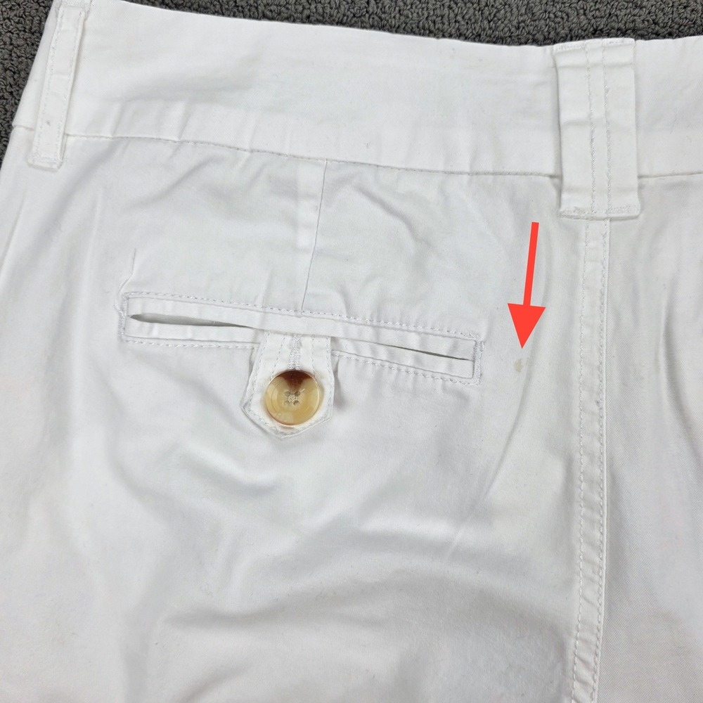 Christopher Blue Womens White Stretch Cotton Bermuda Shorts Size 8 Knee Length - Picture 5 of 9